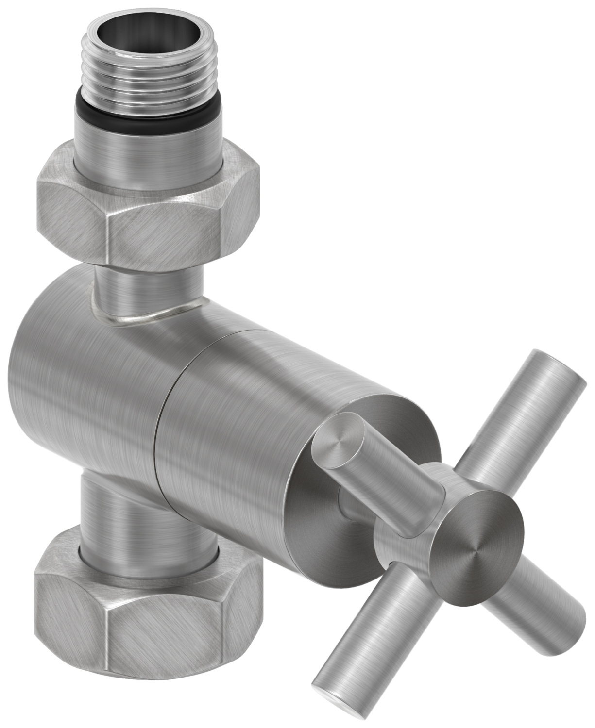 Вентиль регулировки температуры Сунержа прямой крест G 1/2 x G 3/4 сатин брашированный 071-1409-1234