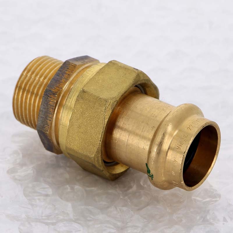 Муфта разъёмная пресс-Н бронза Viega Sanpress 22x3/4 119133