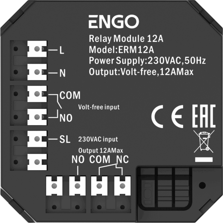 Модульное реле ENGO Controls ERM12A 12 А ERM12A