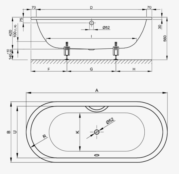 Ванна Bette BetteStarlet Flair Oval 1880x880x420 мм с BetteАнтислип Sense белая 8775-000AS