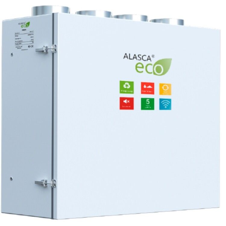 ECO V200EC E, Вентиляционная установка Alasca ECO приточно-вытяжная с энтальпийным пластинчатым рекуператором