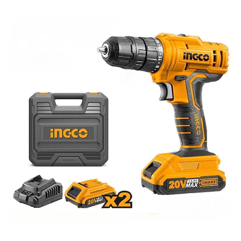 Дрель-шуруповерт аккумуляторная INGCO CDLI 20 В CDLI