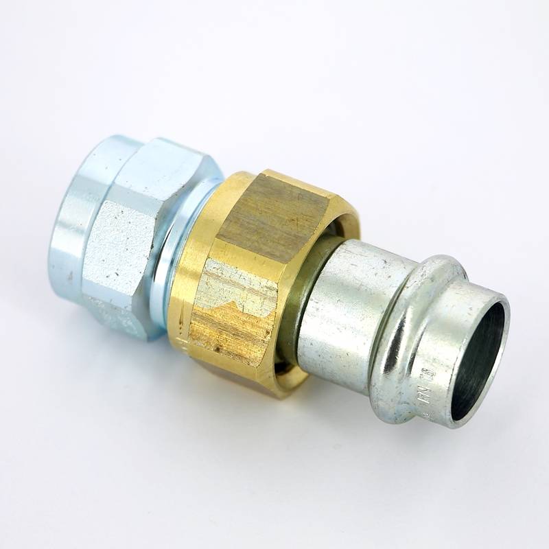 Муфта пресс с накидной гайкой Viega Prestabo 18x1/2 оцинкованная сталь 643454