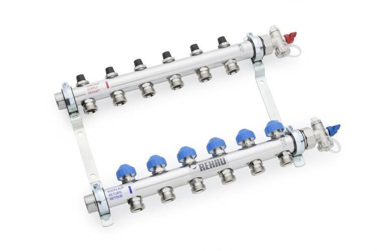 Коллектор из нержавеющей стали REHAU HKV 1 x 3/4 EK на 2 выхода 12180211001