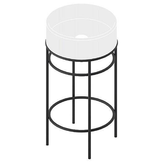 Консоль Artceram Vogue 440x440 мм матовый черный ACA058 17