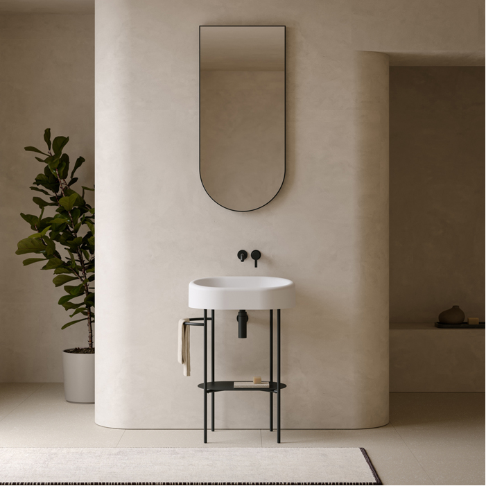 Зеркало прямоугольное Globo LALITA 510x1100 мм черный матовый LT045LAR