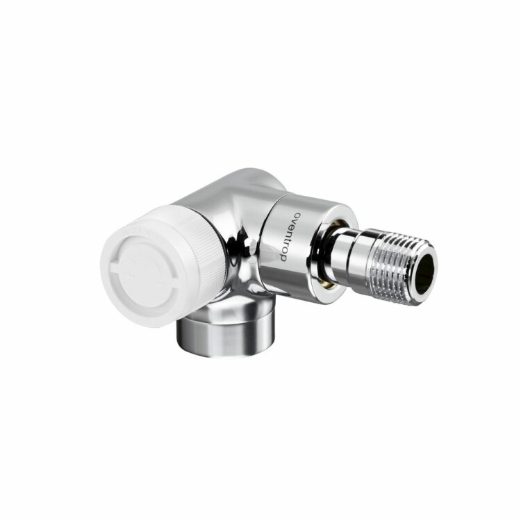 Вентиль термостатический Oventrop Series E угловой трехосевой DN 15 1/2 ВН левый хром 1163452