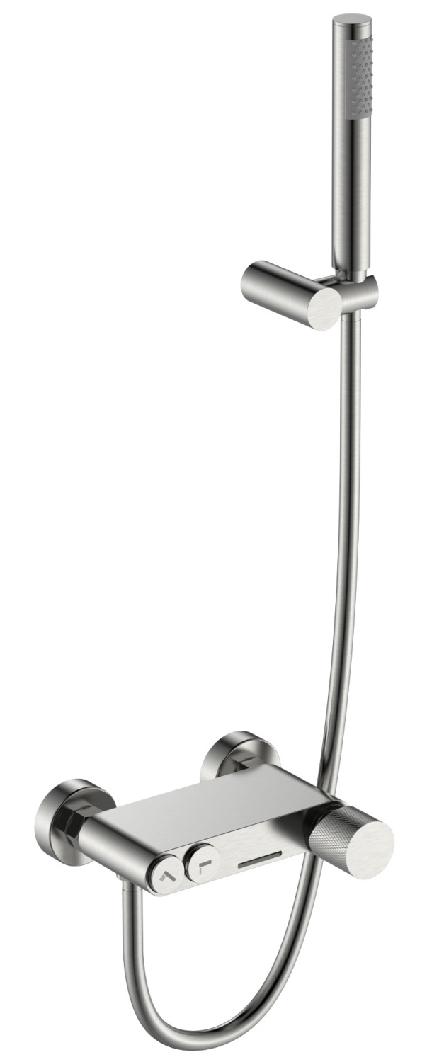 Смеситель для ванны Boheme Stick Touch с душевым комплектом матовый никель 123-NB.2