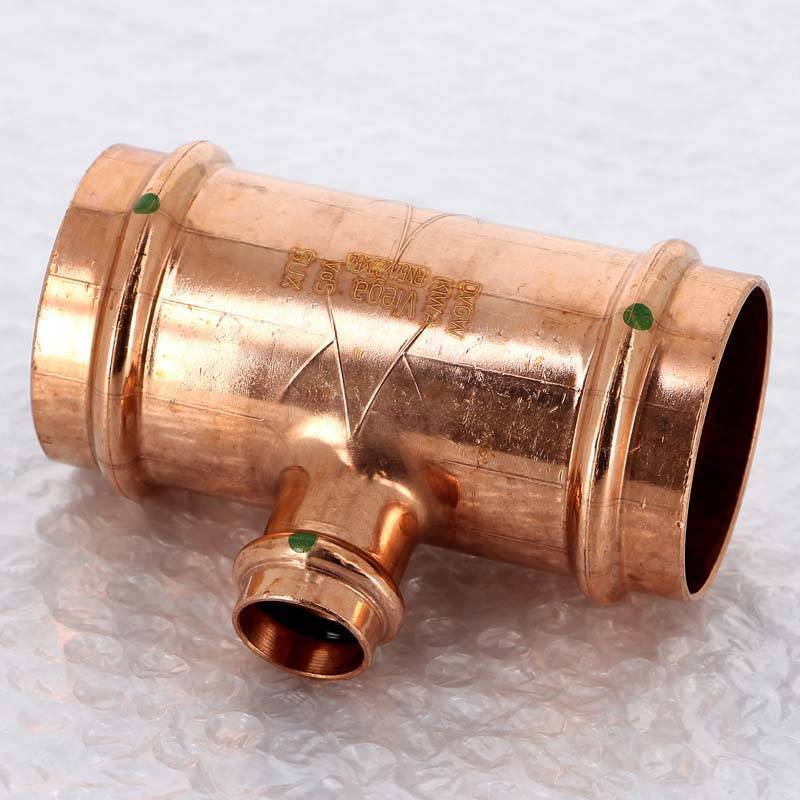 Тройник пресс медный Viega Profipress 54x22x54 мм 324919