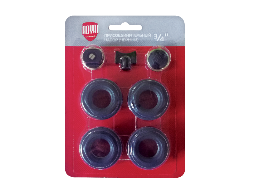 Набор присоединительный Royal Thermo 3/4 Black RTE 07.0004