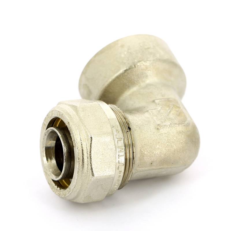 Угольник обжимной Tiemme 26х1 внутренняя резьба никелированный 1600052