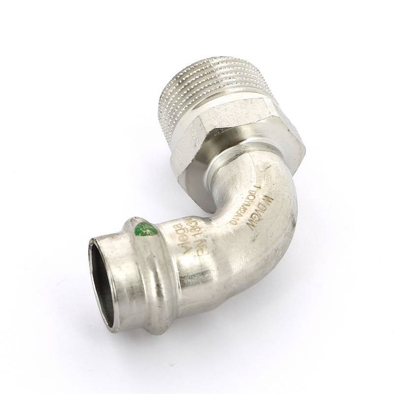 Угол пресс-Н нержавеющая сталь Viega Sanpress Inox 18x3/4 436919