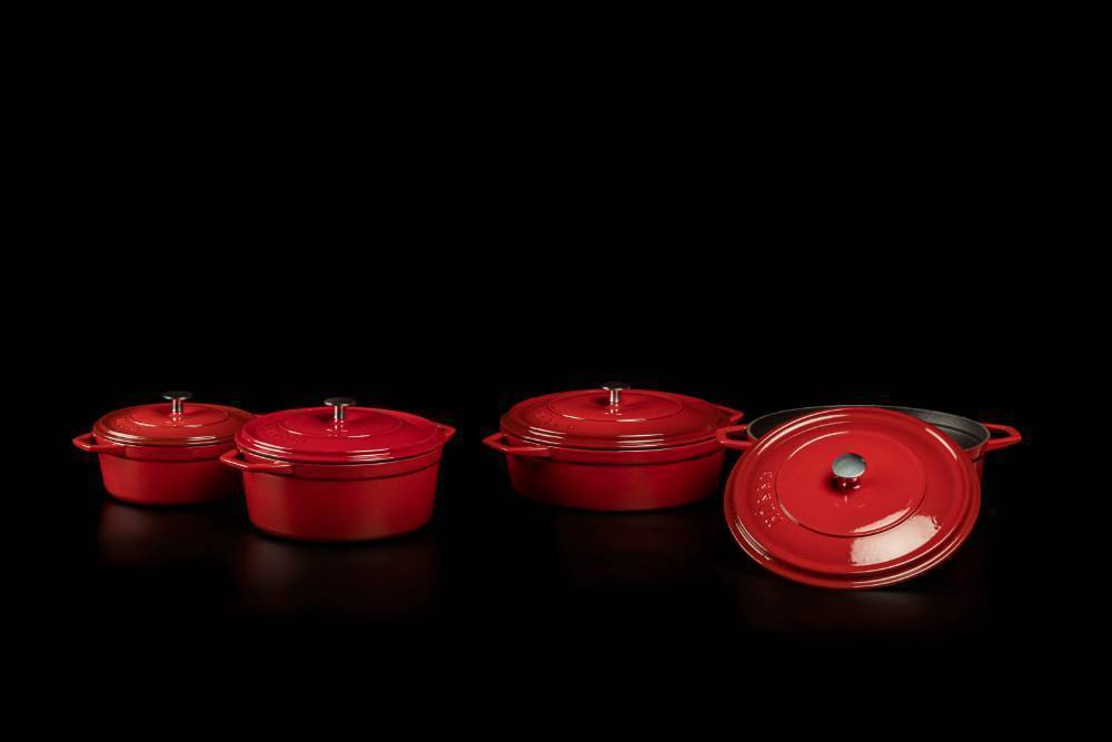 Кастрюля низкая Hascevher Esila 28 см Red A895528