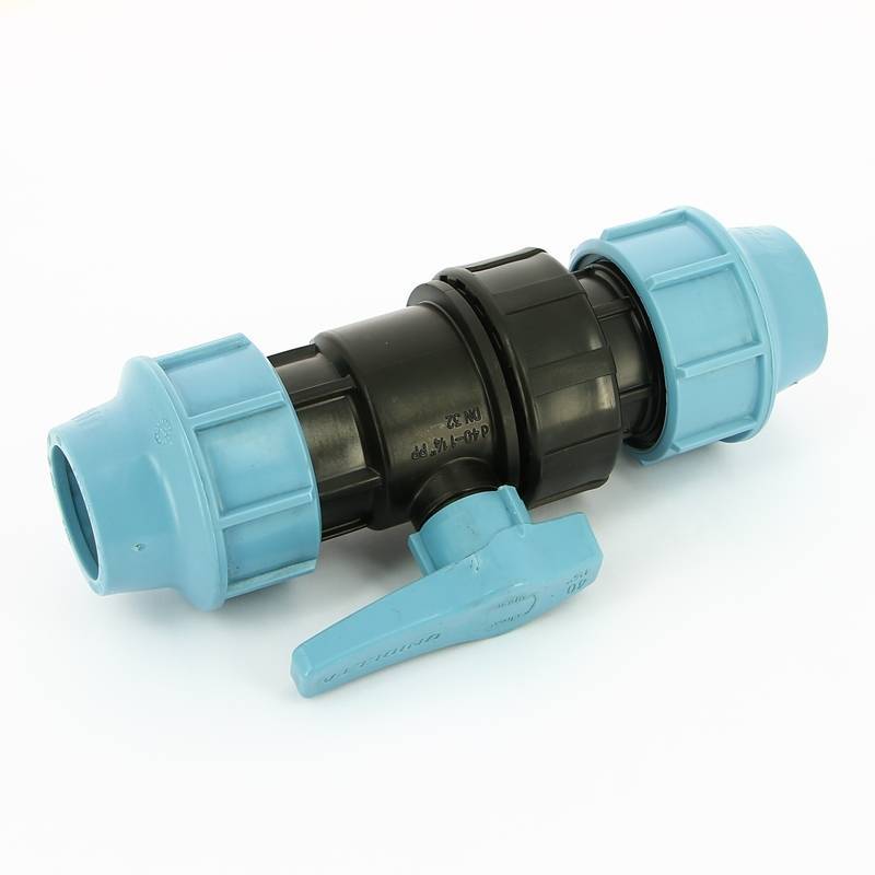 Кран шаровый компрессионный Unidelta 40x40 ПНД 1070040000001