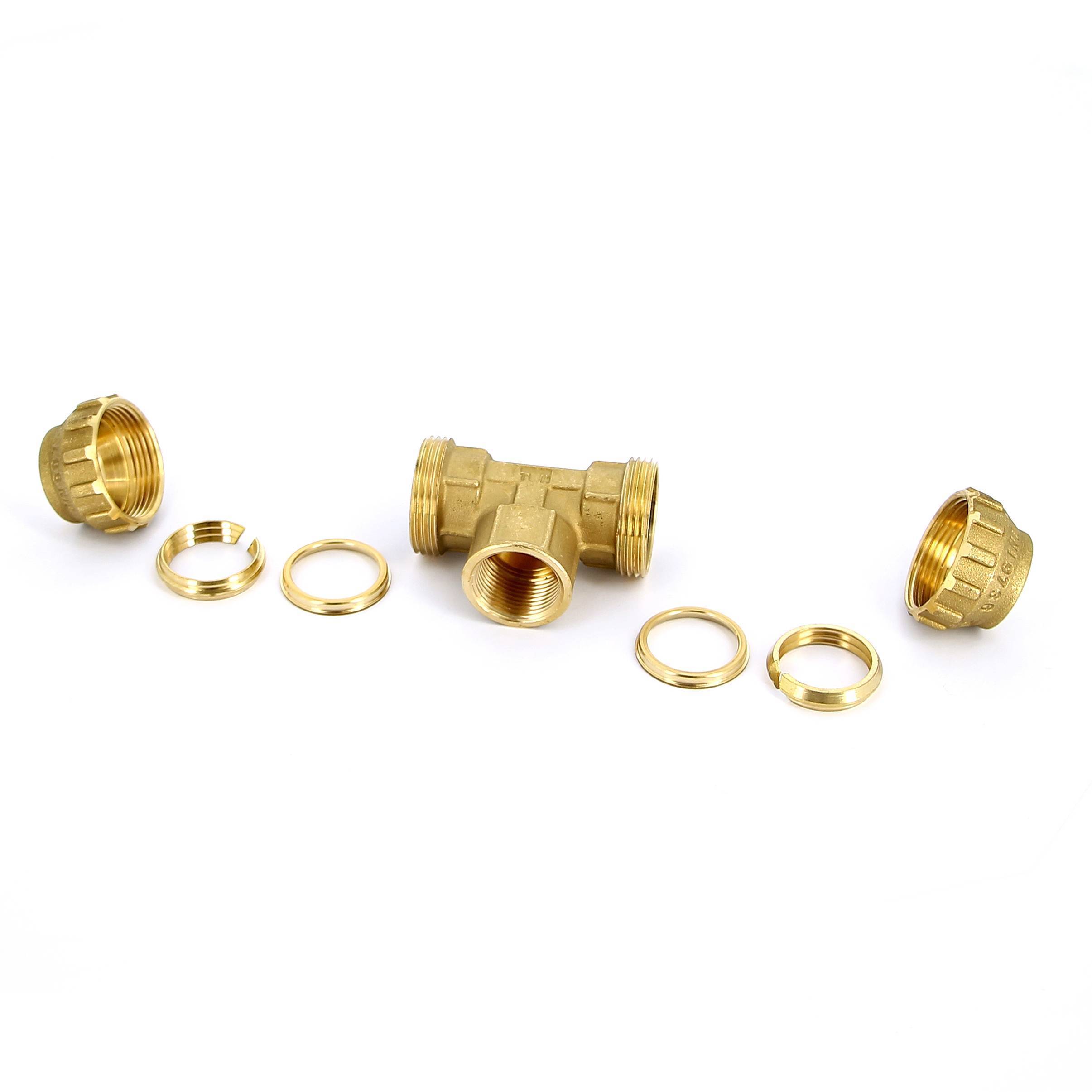 Тройник обжимной с внутренней резьбой Tiemme 25х3/4х25 для ПНД 3400030