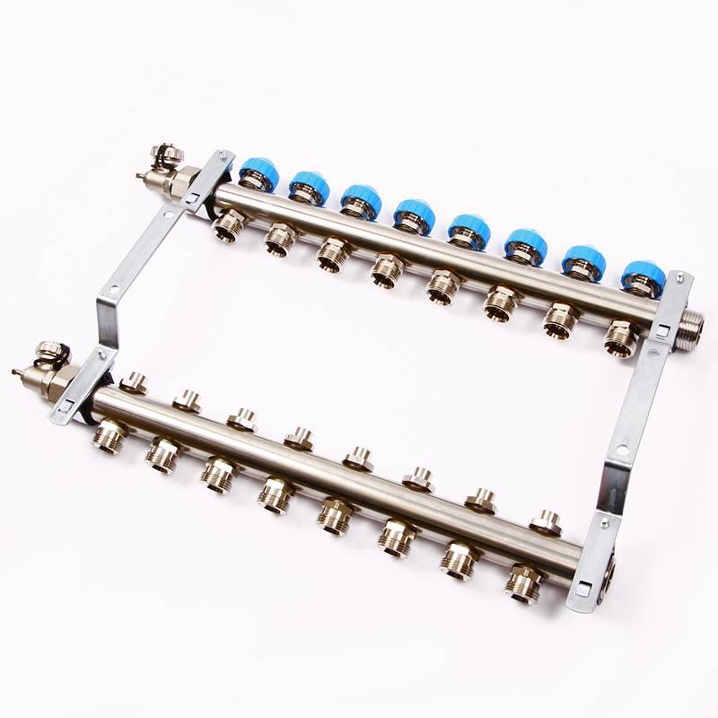 Коллекторная группа Uni-Fitt 1 x 3/4 8 выходов с балансировочными и термостатическими вентилями 456W4308