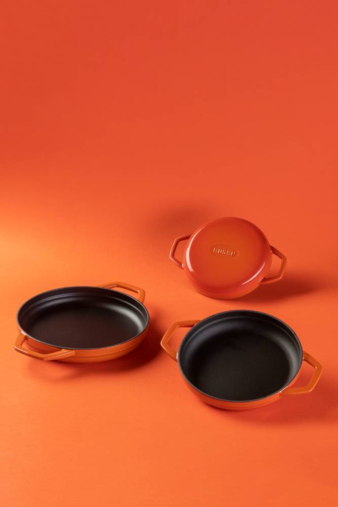 Сковорода с двумя ручками Hascevher KTV 16 см Orange A626516