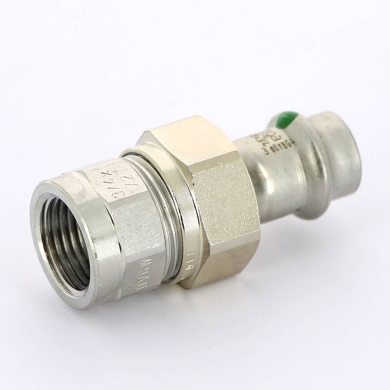 Муфта разъемная Viega Sanpress Inox 15х1/2 пресс-В с плоским уплотнением 437459