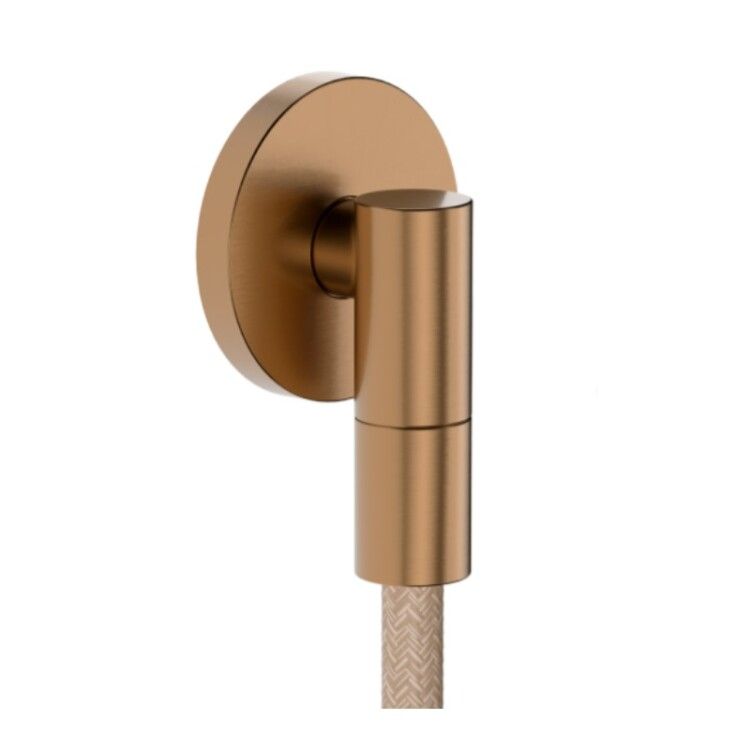 Шланговое подсоединение Hansgrohe FixFit Fine S с обратным клапаном бронза шлифованная 28882140