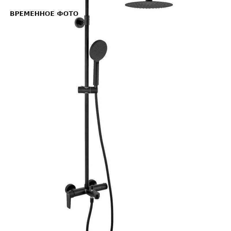 Душевая система Remer Dream с изливом и верхним душем 250 мм черный матовый D34A8MPUFM25NO
