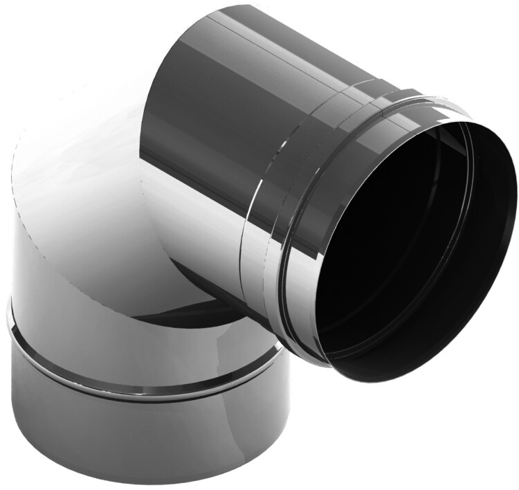 Колено 90° Jeremias EW-FU 180 мм одностенное FU29180