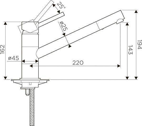 Смеситель для кухни Omoikiri Aogashima-C хром 4994245