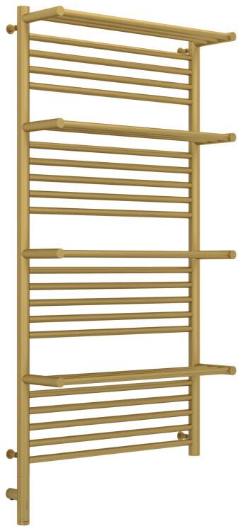 Полотенцесушитель электрический Сунержа Богема 3.0 с 4 полками 1200x600 мм МЭМ нижнее слева золото матовое 03258081260