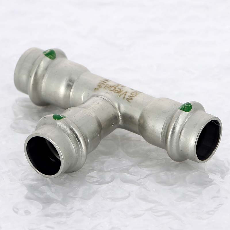 Тройник пресс Viega Sanpress Inox 15 мм нержавеющая сталь 435851