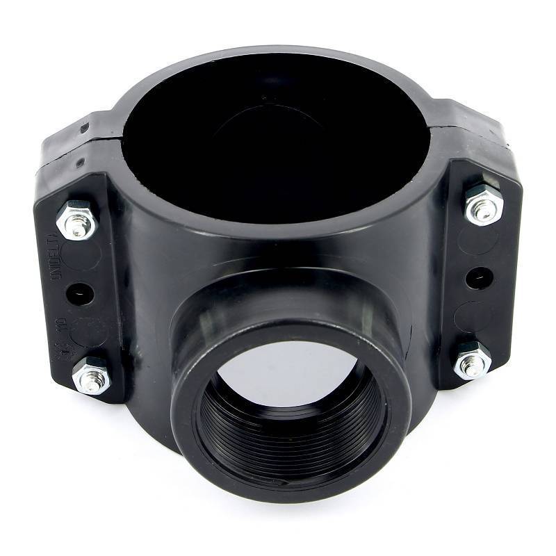 Седловая врезка Unidelta 110х2 4 болта для труб ПНД 1019110007