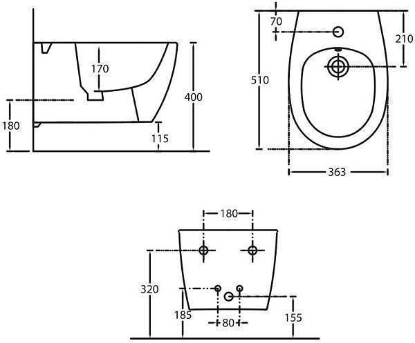Биде подвесное Allen Brau Fantasy серый 4.11006.AN