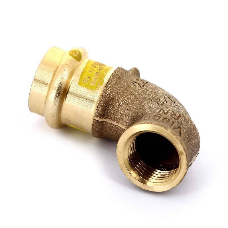 Угол 90° пресс-В бронзовый Viega Profipress G 22х1/2 345860