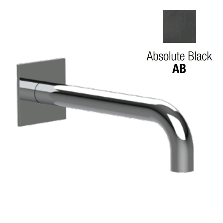 Излив настенный Almar Waterfalls с квадратным отражателем Absolute Black Brushed PVD E098011AB