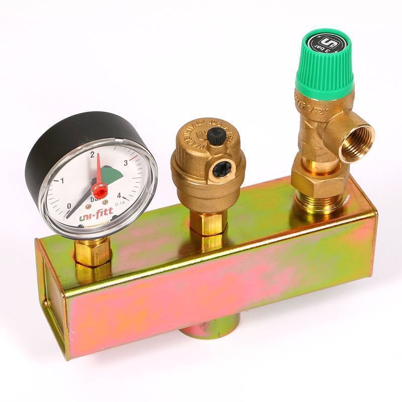 Группа безопасности котла Uni-Fitt до 50 кВт 1 3 бар сталь 250A4530