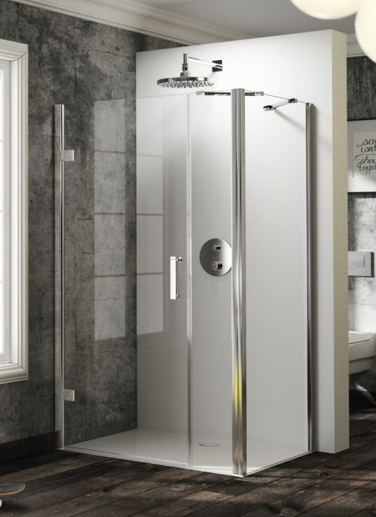 Душевая дверь HÜPPE Solva 1200x2000 мм маятниковая петли справа черный рифленое стекло Anti-Plaque 21HW1I120093N50012002000