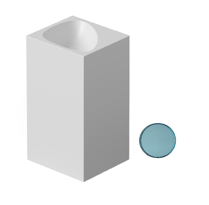 Раковина напольная DEA Design Pedestal Basin 495x455x880 мм Dark Blue DD2024495R11