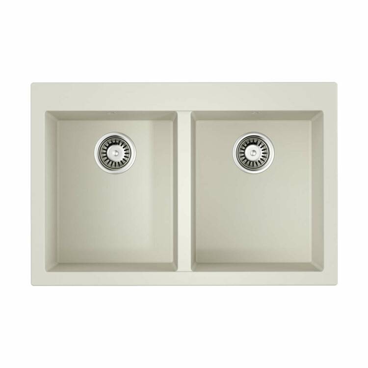 Кухонная мойка OMOIKIRI Bosen 80-2 800x530 мм 2 чаши белый 4993839