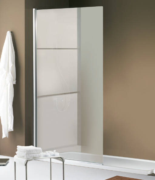 Шторка на ванну Huppe Design 940x1500 мм матовое серебро