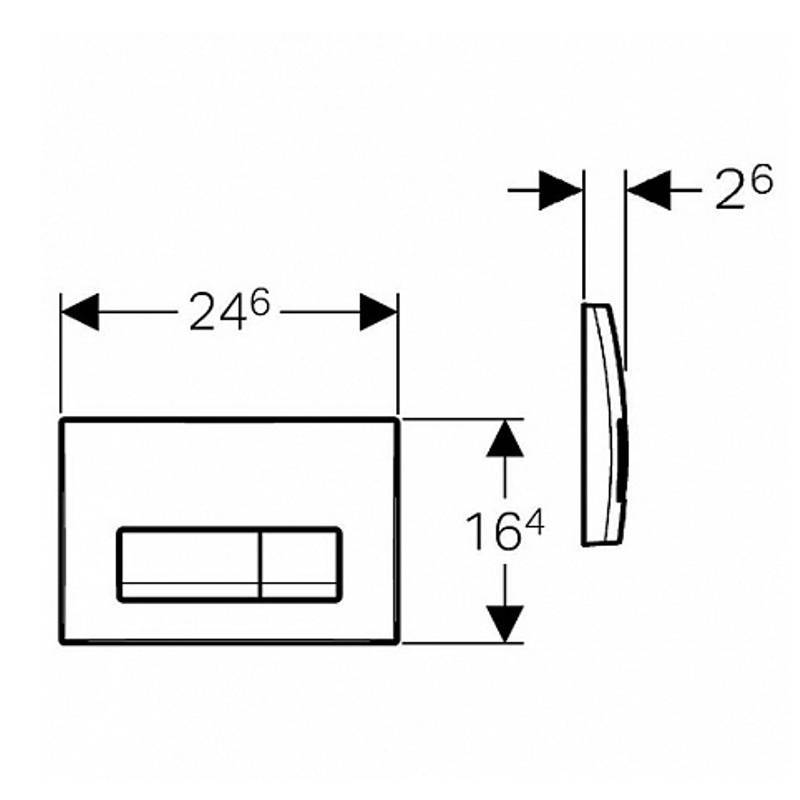 Кнопка смыва Geberit Delta51 черный глянец 115.105.DW.1