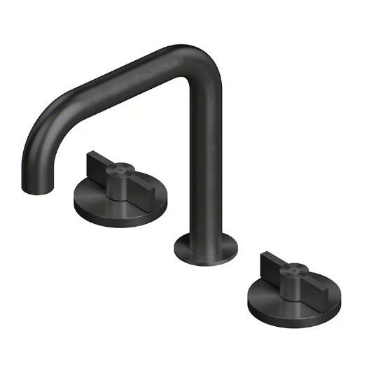 Смеситель для раковины QuadroDesign Valvola01 на столешницу цвет золото черное 1931VON