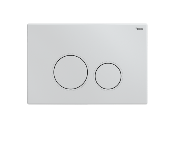 Панель смыва, РЕХАУ, NOVA ORB 001, для унитаза, шгв 245-14.5-165, с круглыми клавишами, пластик, цвет-белый глянцевый