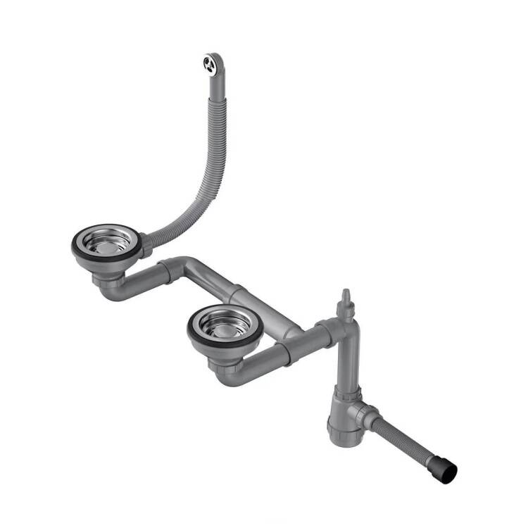 Слив-перелив для полуторачашевой мойки OMOIKIRI нержавеющая сталь 4998056