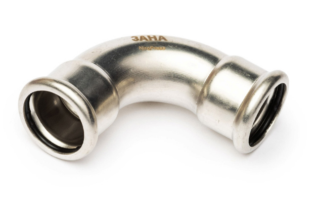 Отвод 90° SANHA NiroPress 316L 54 мм пресс-пресс 69002A543