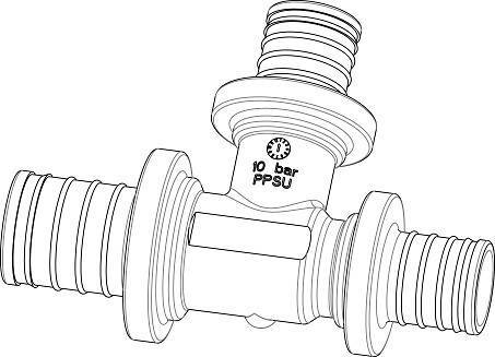 Тройник Stout Monolit 32-20-32 мм PPSU редукционный EFA31322032P