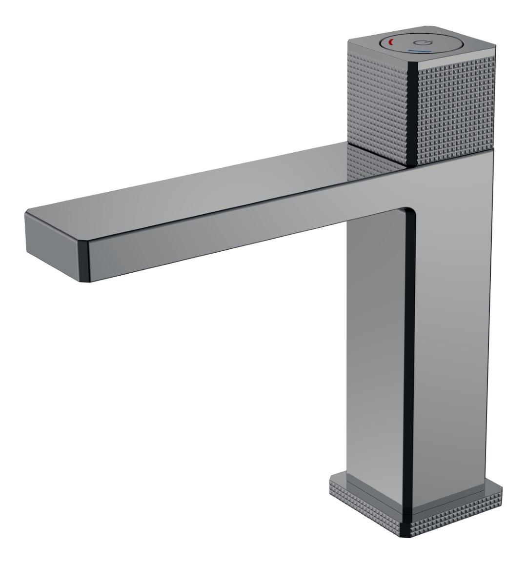 Смеситель для раковины автоматический Boheme Quad антрацит 159-SGM