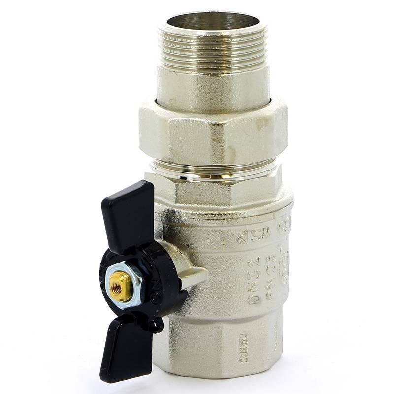 Кран шаровой Bugatti Oregon 1 1/4 НВ со сгоном бабочка 03220042