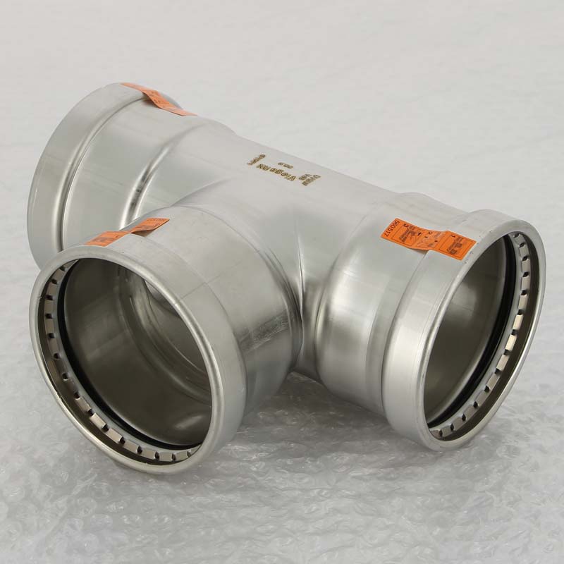 Тройник пресс нержавеющая сталь Viega Sanpress Inox XL 88.9 мм 482732