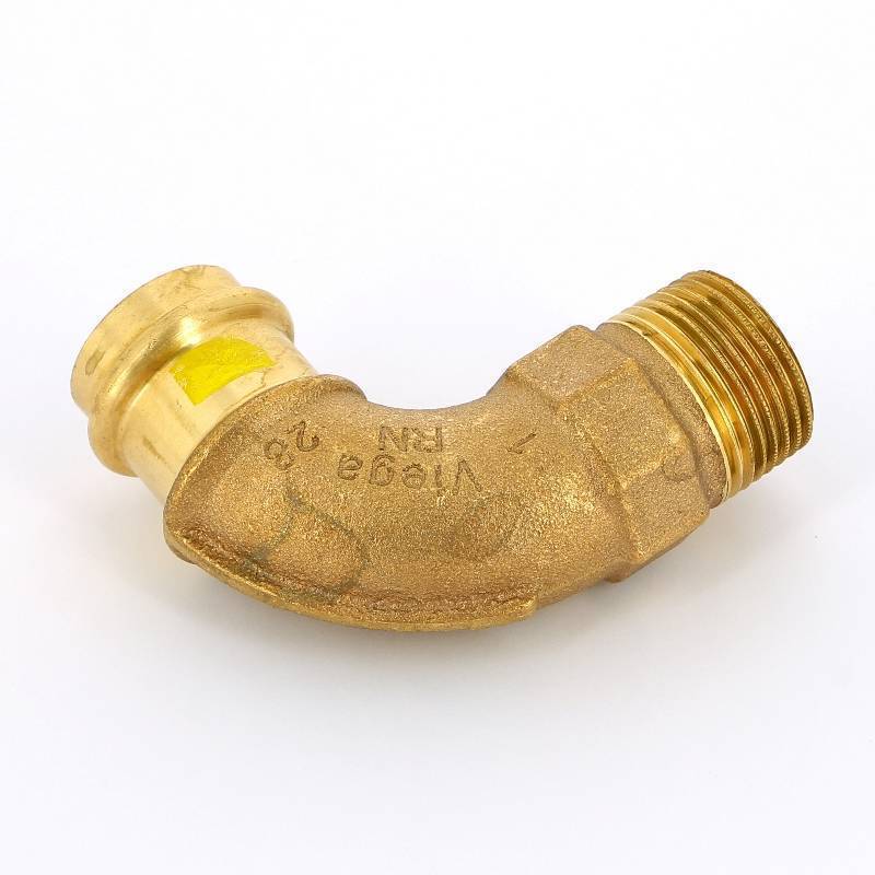 Угол пресс с наружной резьбой Viega Profipress G бронза 28x1 345785