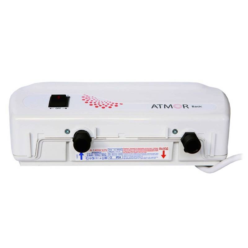 Водонагреватель электрический проточный Ariston Atmor Basic 5 кВт душевая лейка и кран 3520066