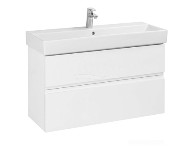 Тумба под раковину Roca Oleta 96 961х374х548 мм белый глянцевый A857641806