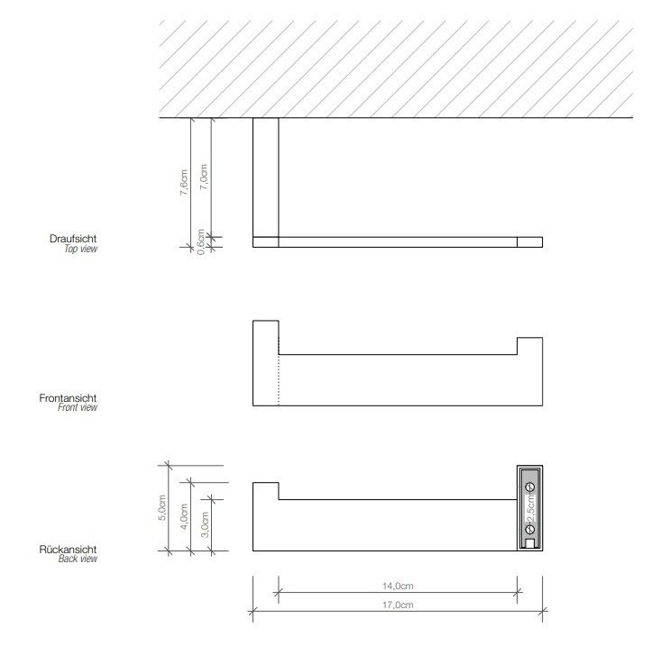 Бумагодержатель Decor Walther Brick BK TPH1 цвет хром 0590500